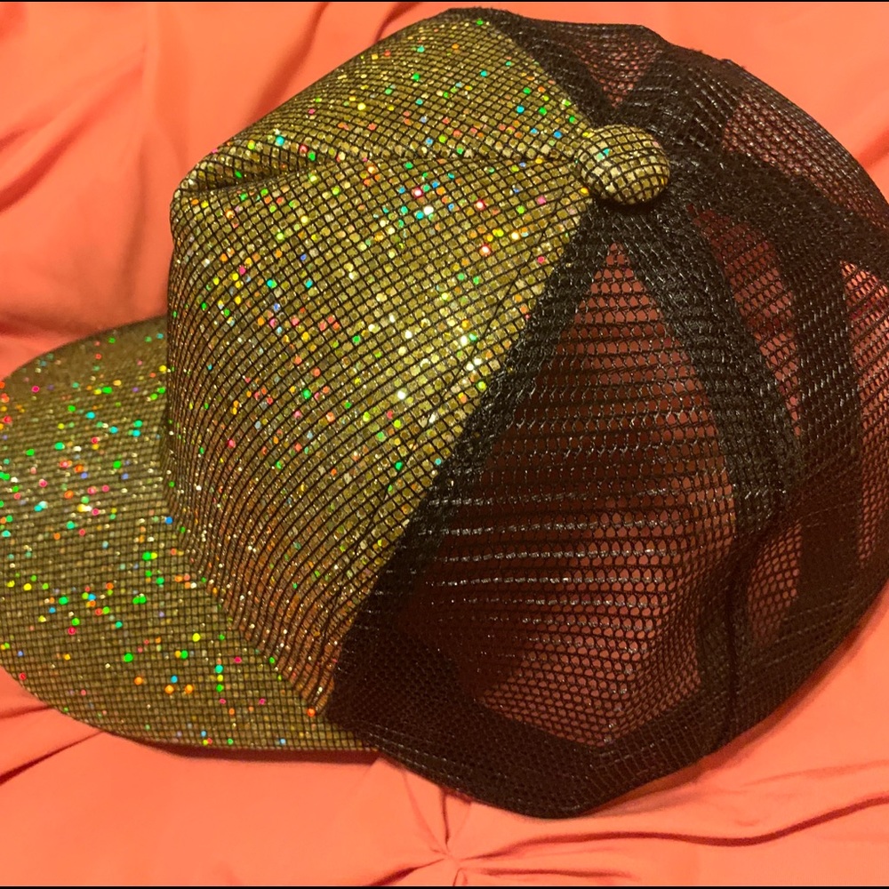 Gold And black dazzling hat